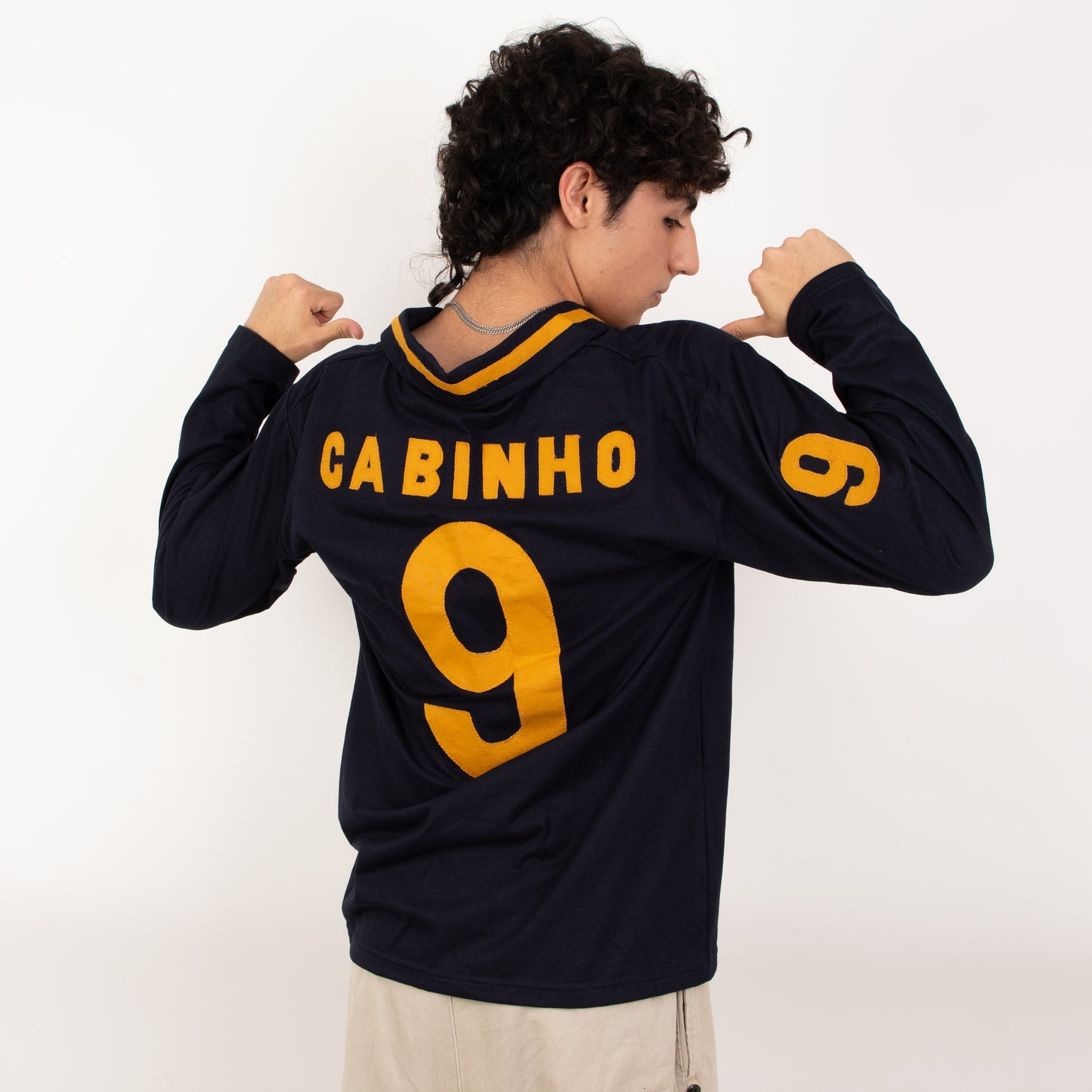 Jersey Retro Número 9 – Homenaje a Cabinho, Manga Larga