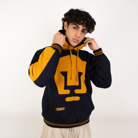 Sudadera Retro PUMAS Oficial – Diseño Azul y Dorado