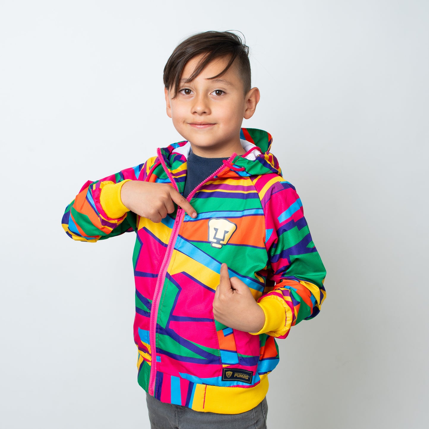 Rompevientos Infantil Jorge Campos – 100% Poliéster, Diseño Oficial